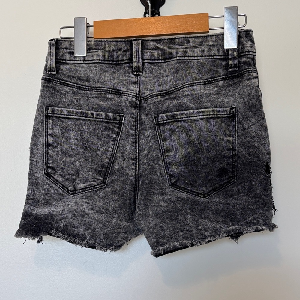 Indigo Rein Gray Distressed Jean Shorts - Picture 3 of 7